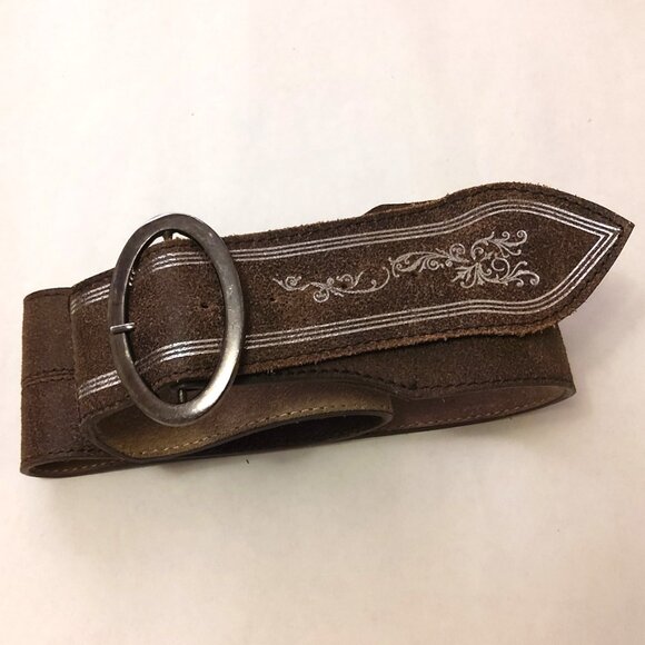 VTG NWOT NOA NOA Vintage Belts Camel Light Brown Genuine Leather Suede Belt - Picture 2 of 13